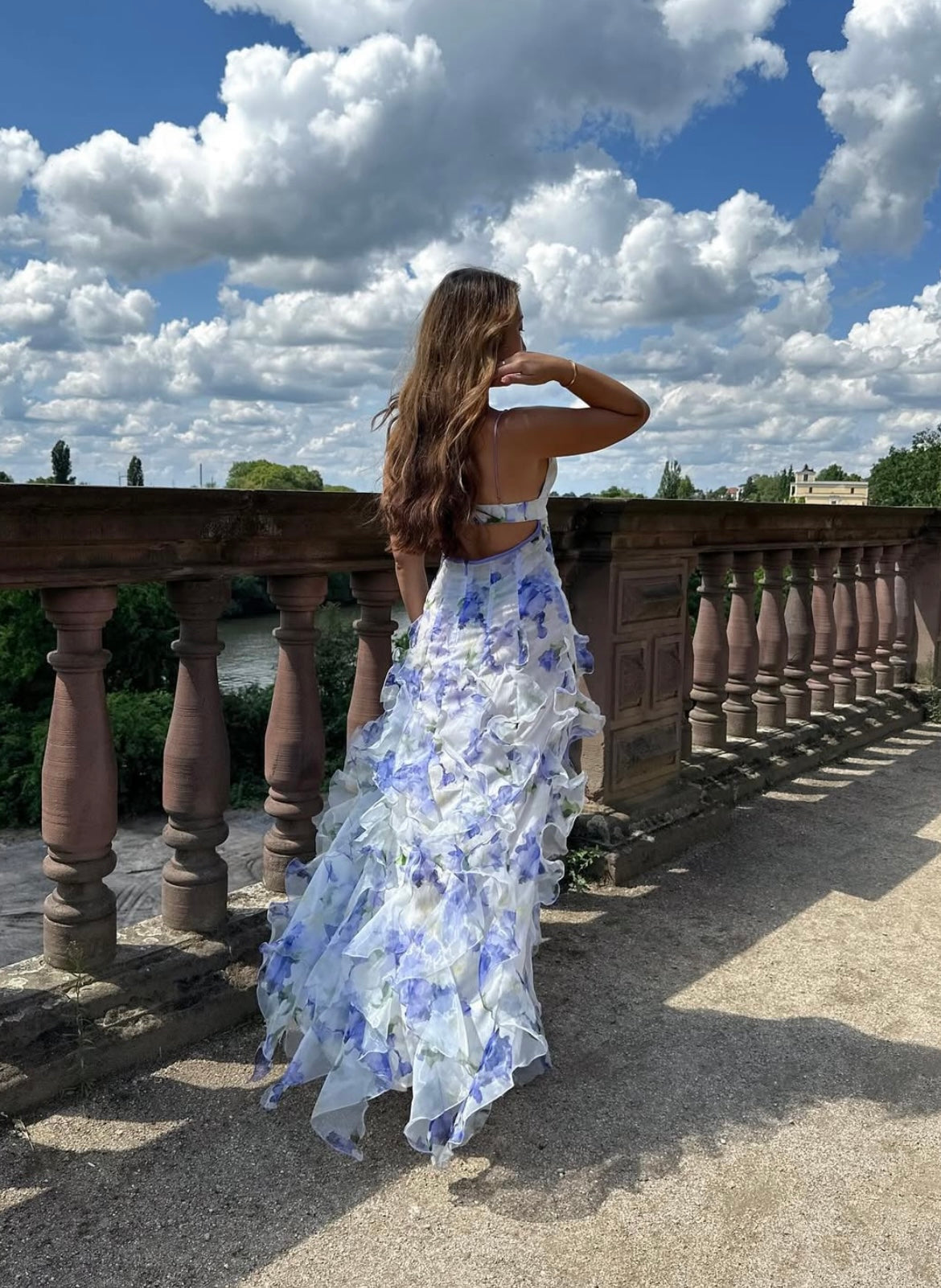 Menti Iris Floral Maxi Dress