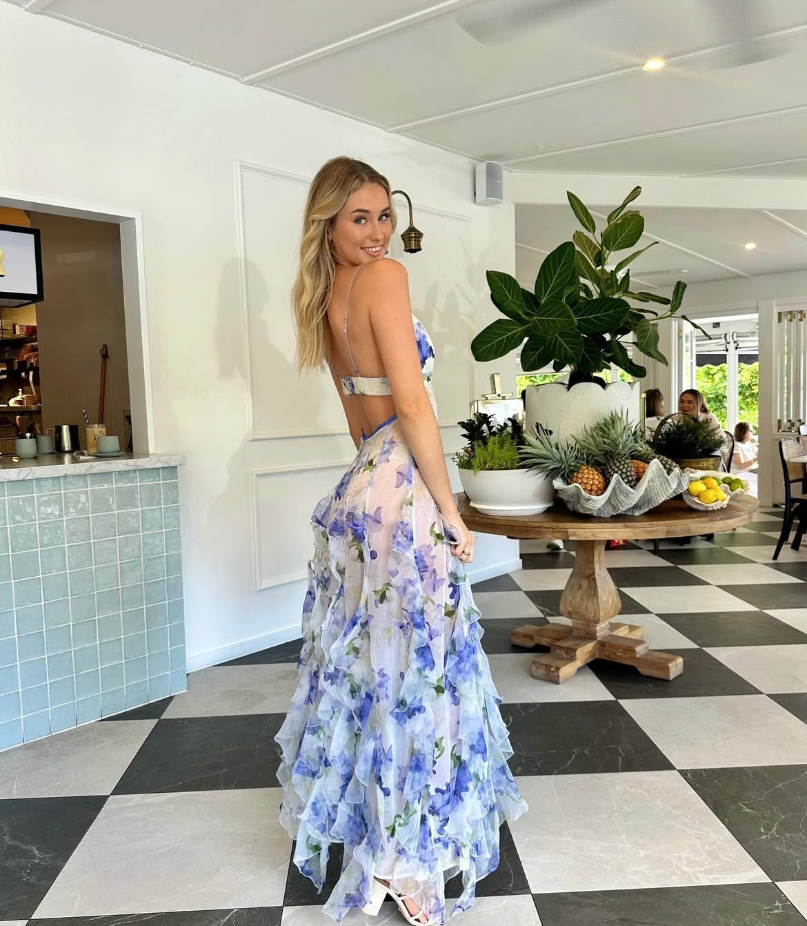 Menti Iris Floral Maxi Dress